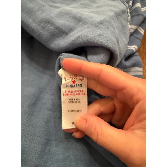 Lucky Brand Men's Blue Stripe Casual Long Sleeve Button Down Shirt Size Medium - Picture 4 of 9